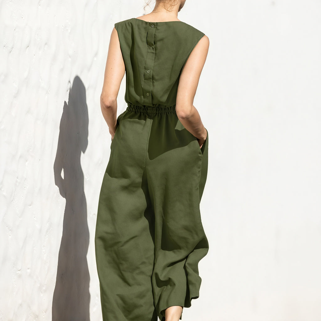 Weitbein Jumpsuit mit Tunnelzug