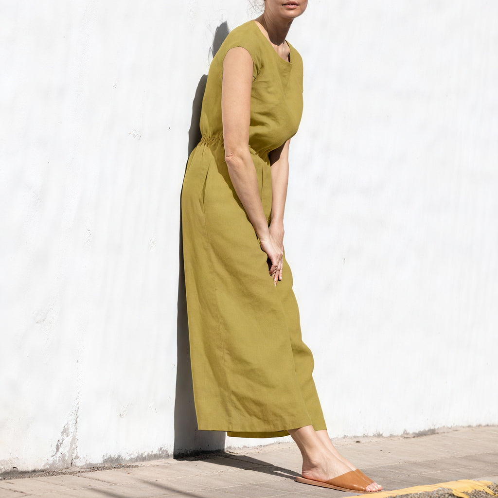 Weitbein Jumpsuit mit Tunnelzug