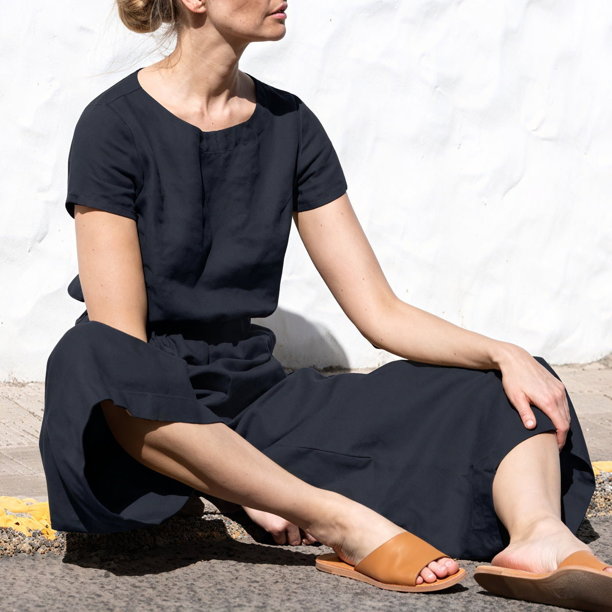 Weitbein Jumpsuit mit Tunnelzug