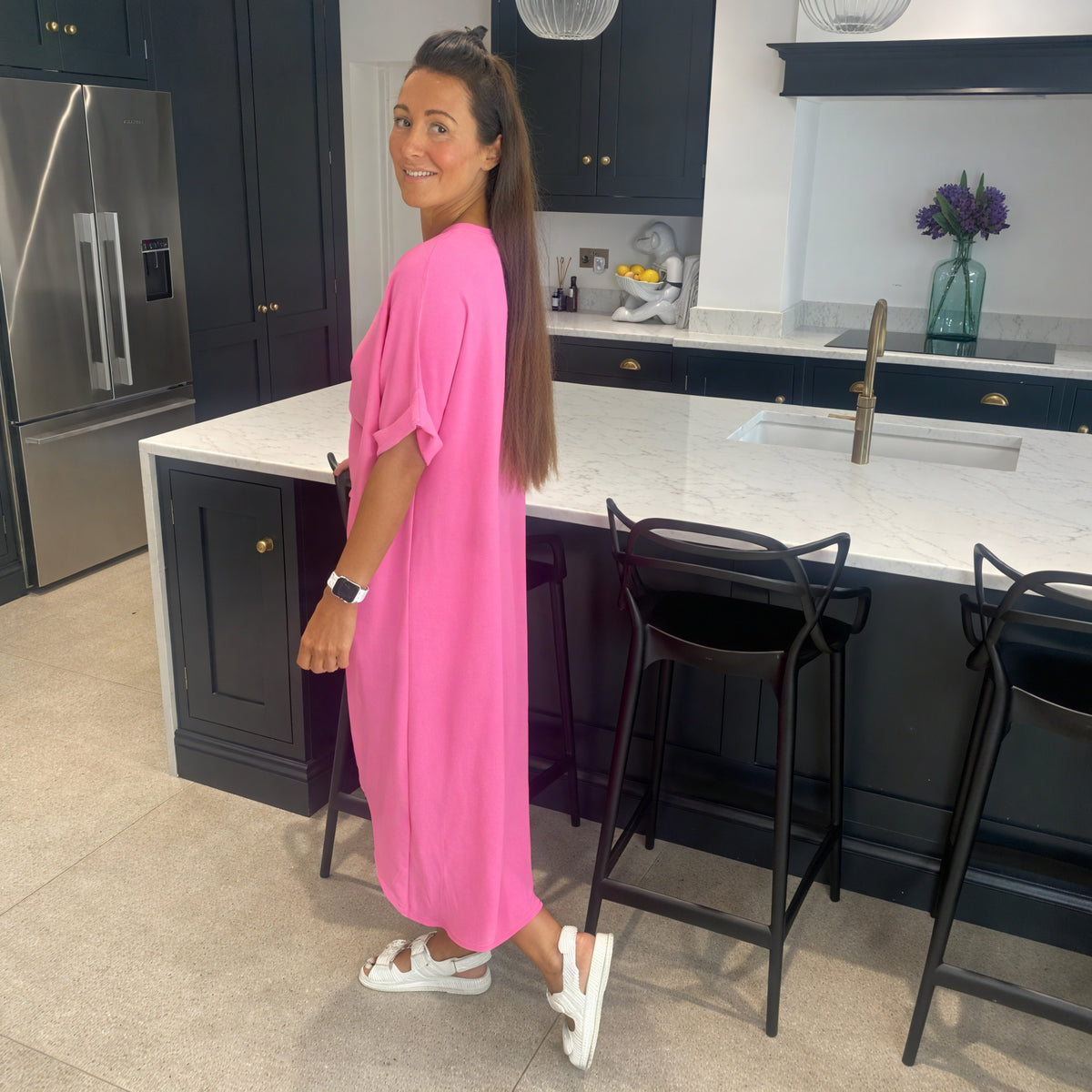 Tiffany Maxi Knot Dress - Blush Boutique Essex