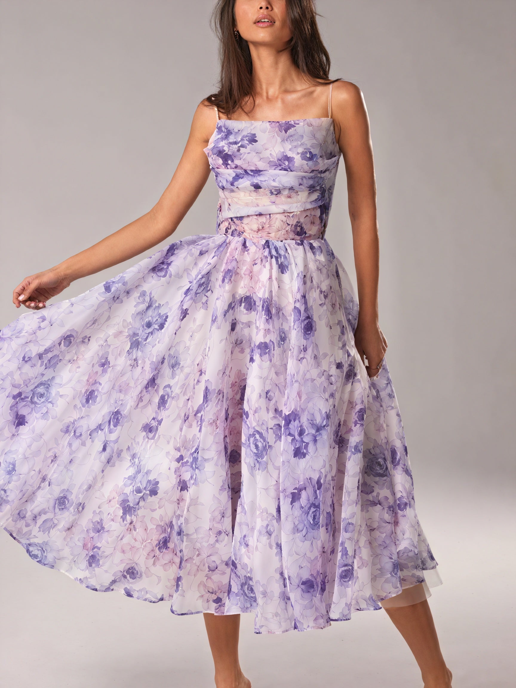 Marcia | Elegant Women’s Midi Dress with Structured Fit - Image 1