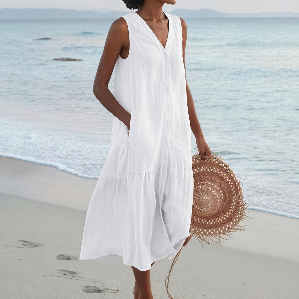 Sheila | Elegant Button-Down Summer Dress for Comfort and Style - Image 3