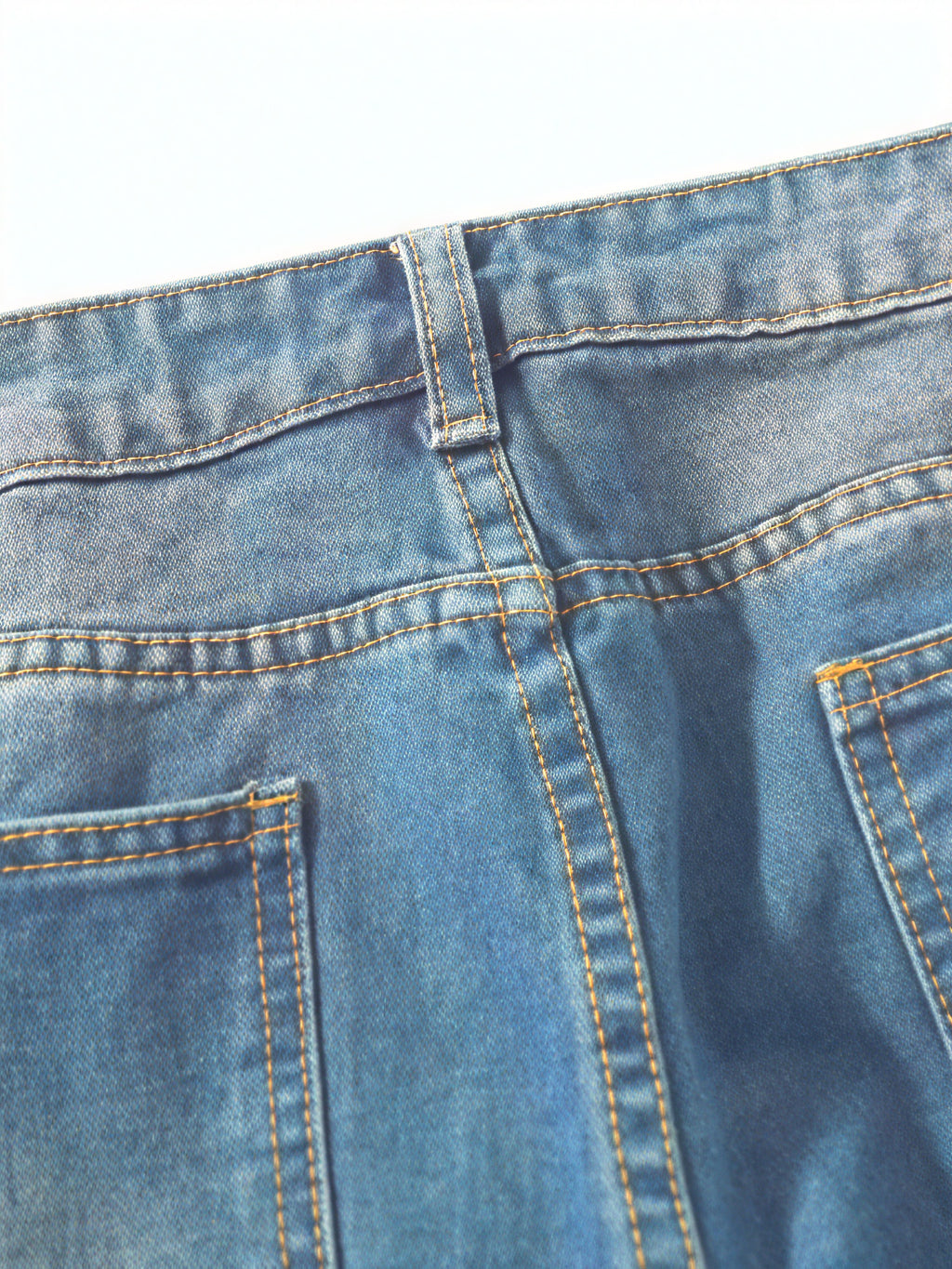 Damen Loose Fit Jeans – Hellblauer Denim, Knopfleiste, Umschlag, Lässig-83359-d1f98f45-4291-49e6-b6b3-cba92a35ef9d