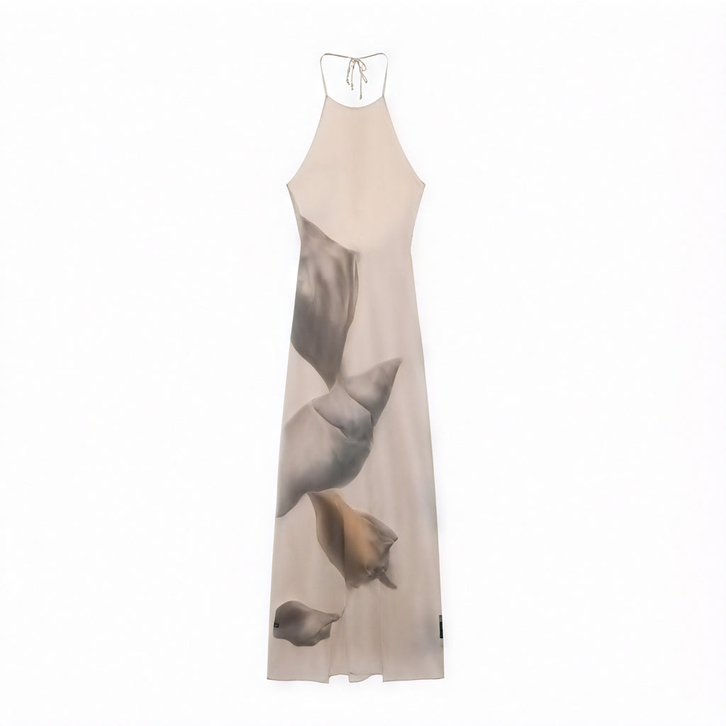 Damen Maxikleid – Halterneck, Einzigartiger Print, Strukturiert, Leichtes Material-83816-0ebf7eaa-50c6-484e-b409-a39e3a5a7553