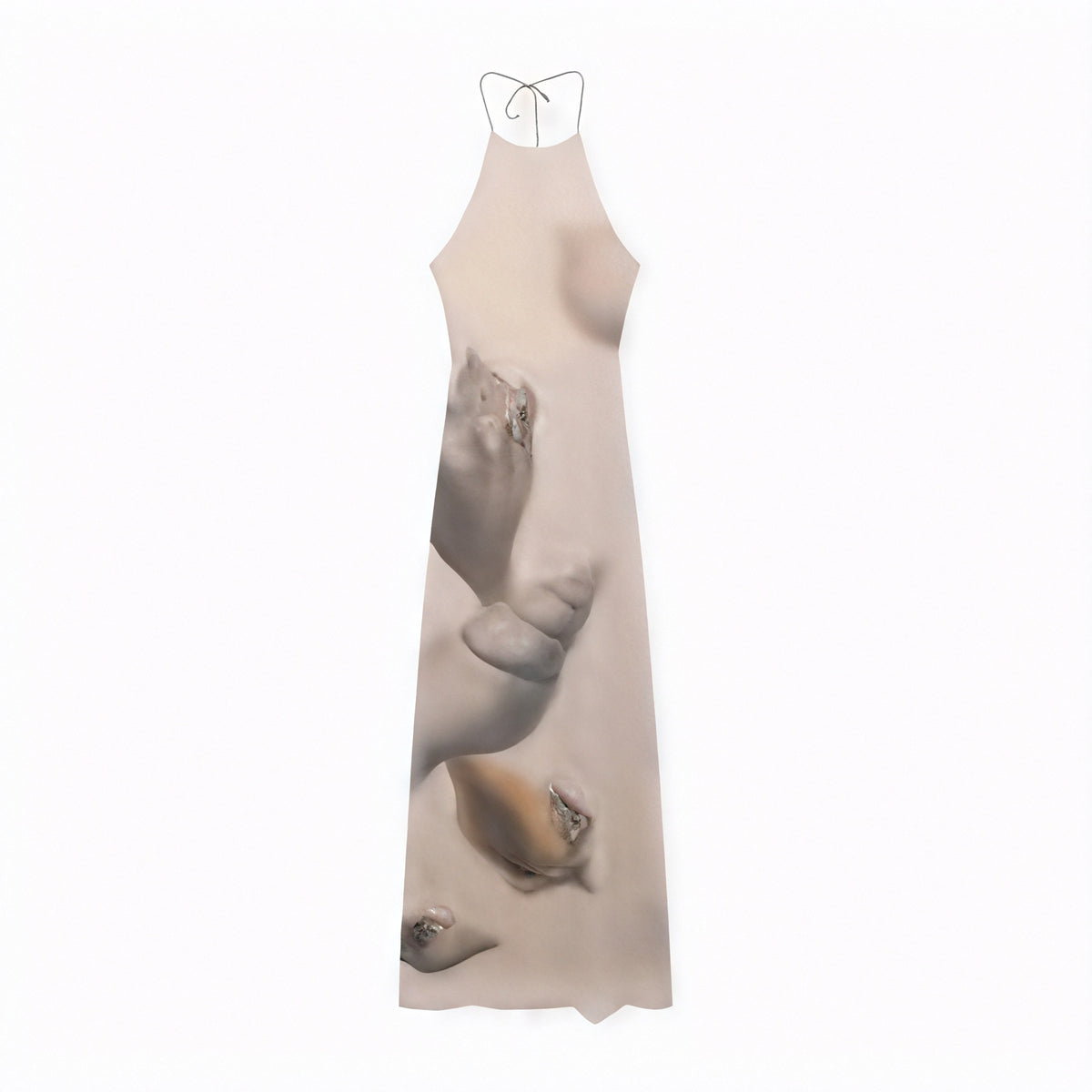 Damen Maxikleid – Halterneck, Einzigartiger Print, Strukturiert, Leichtes Material-83816-2245765d-8d8f-4d4e-a3d0-03e36bb86a75
