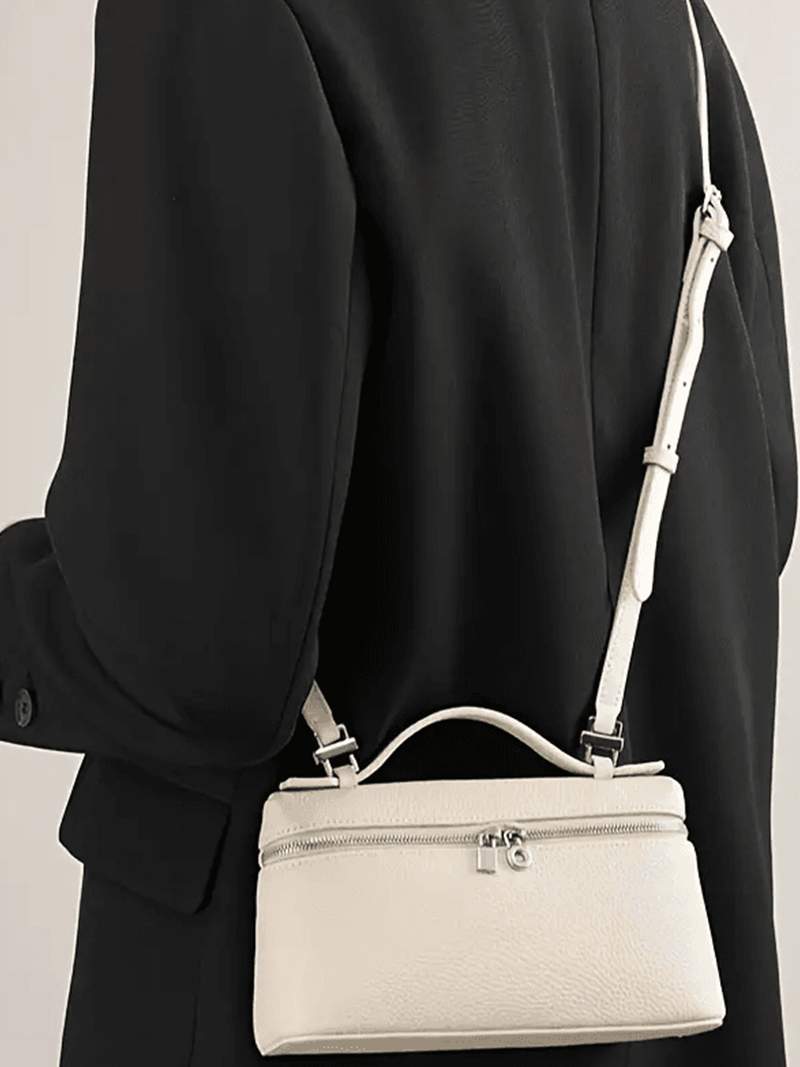 Strukturierte Handtasche mit Top-Griff