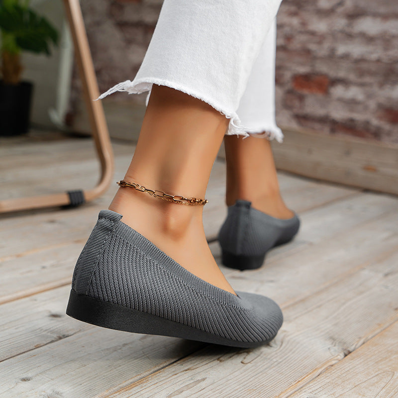 Elegante Strick-Ballerinas für jeden Tag