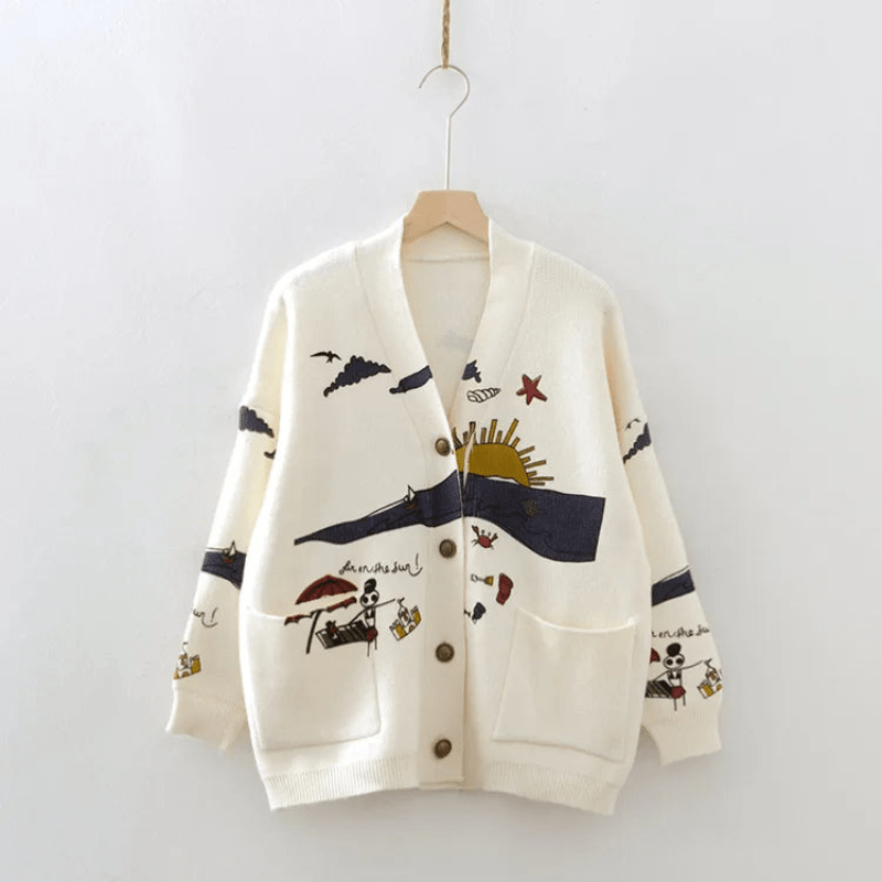 Verspielter Oversized Cardigan
