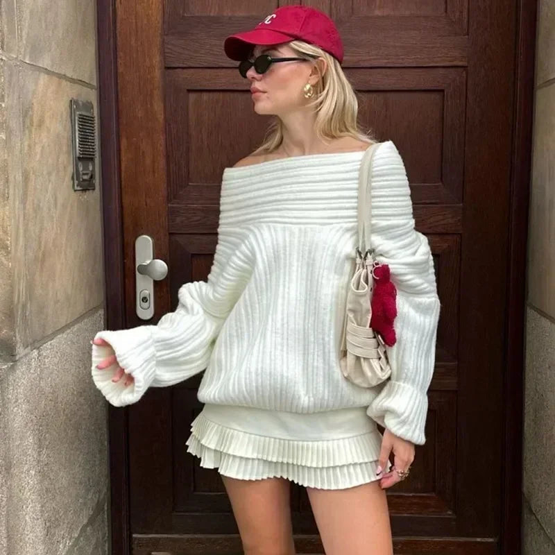 Oversize Zeitloser Strickpullover Drusilla