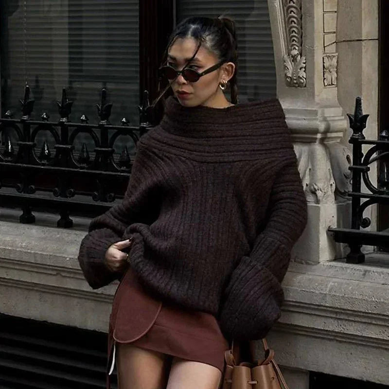 Oversize Zeitloser Strickpullover Drusilla