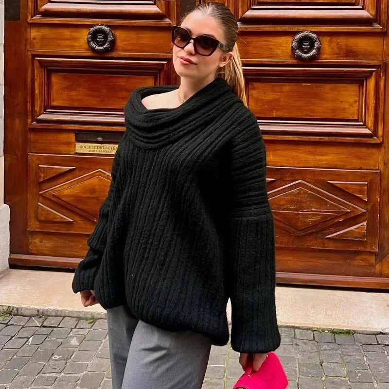 Oversize Zeitloser Strickpullover Drusilla