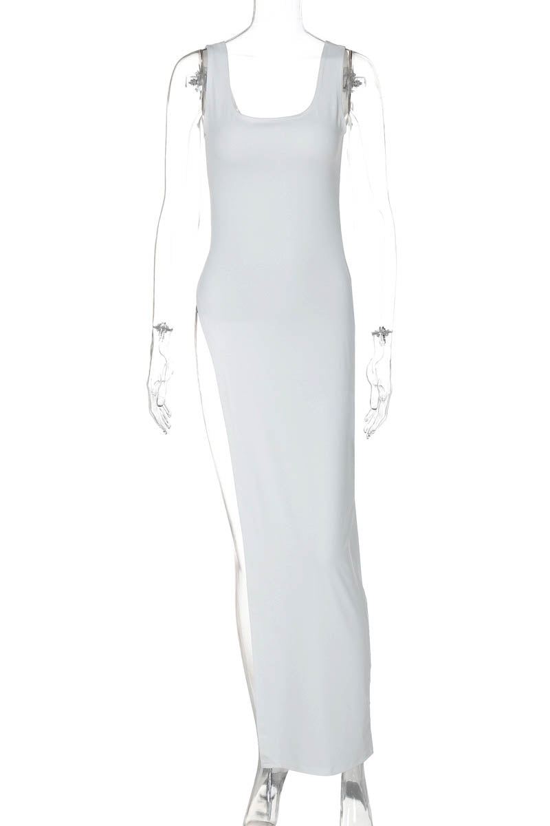 Minimalistisches Kleid/Top mit Schlitz-Detail