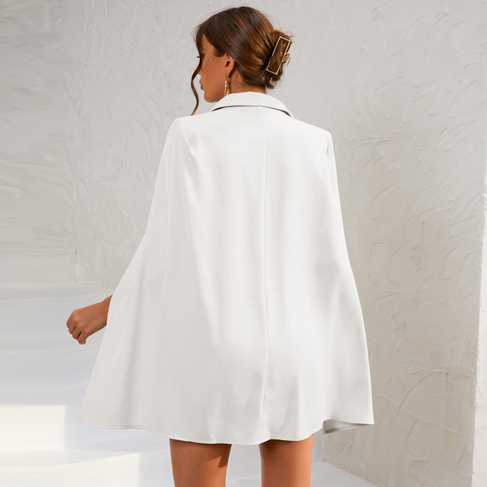 Blazerkleid | Umhang-Overlay | Ganzjährig