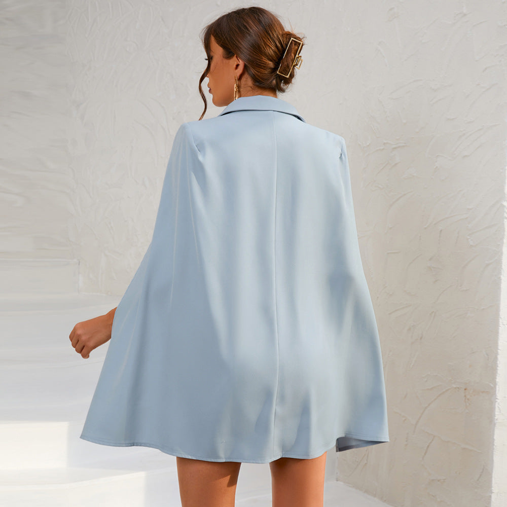 Blazerkleid | Umhang-Overlay | Ganzjährig