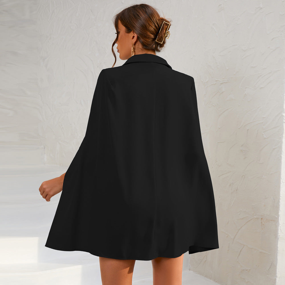 Blazerkleid | Umhang-Overlay | Ganzjährig