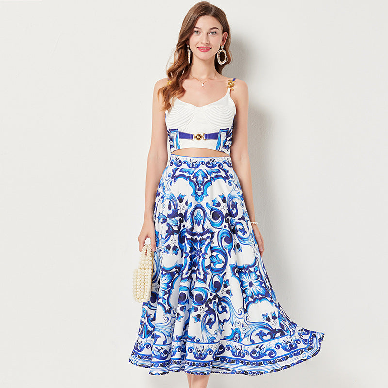 Elegantes zweiteiliges Set mit floralem Muster
