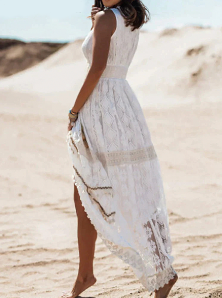 Bohemian Kleid mit Spitze & A-Linien-Schnitt