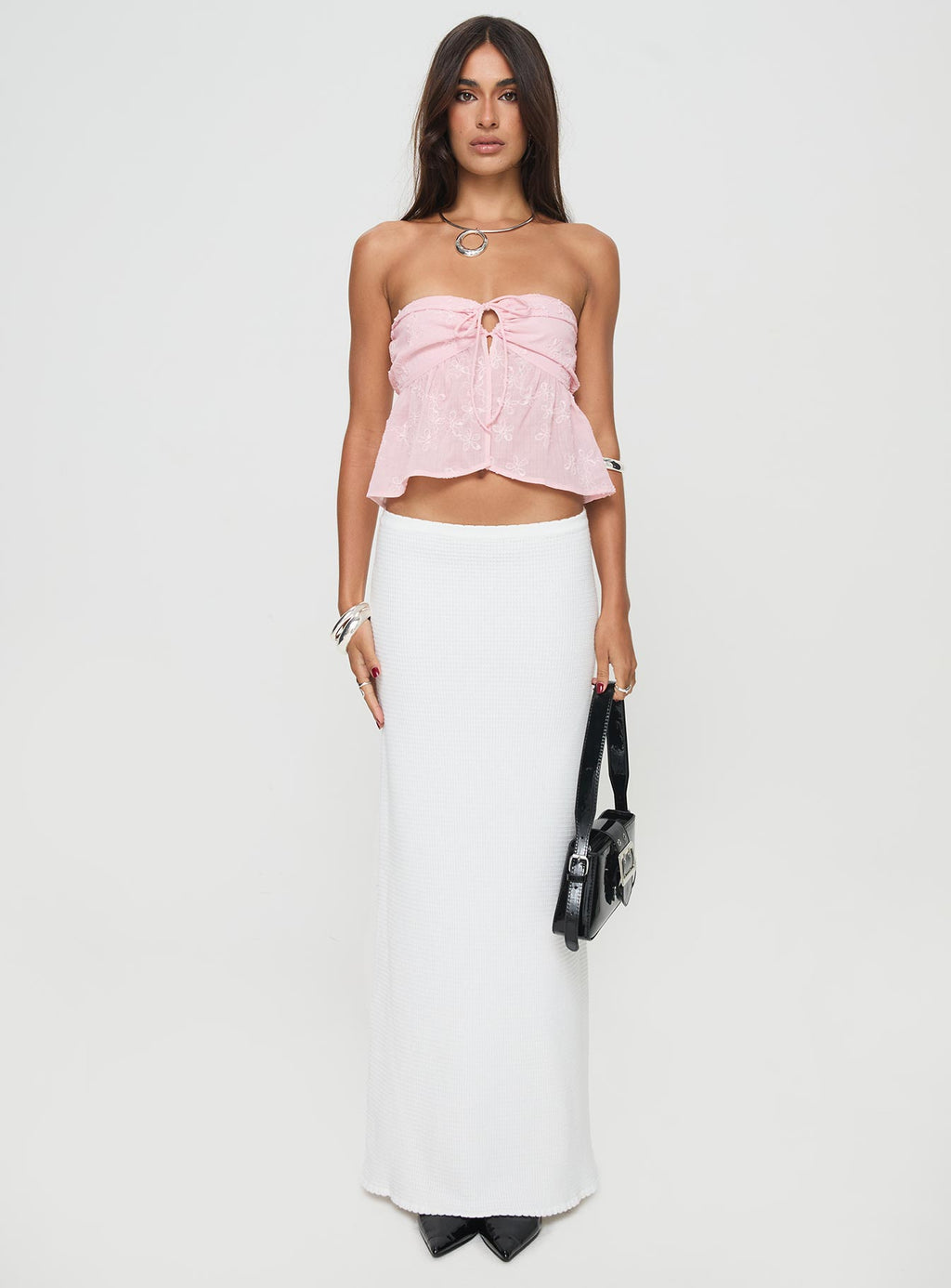 Florale Spitze Top mit Bindedetail