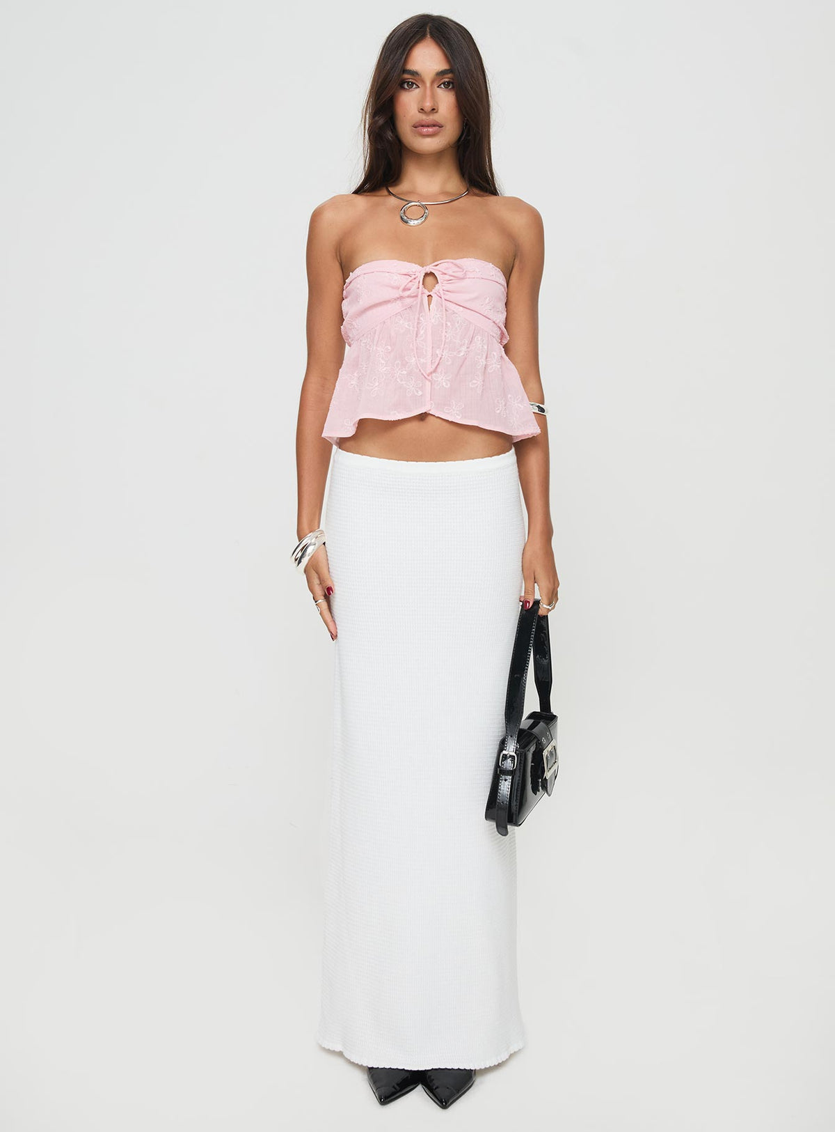 Florale Spitze Top mit Bindedetail