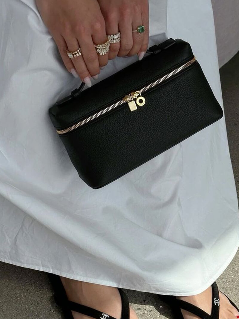 Strukturierte Handtasche mit Top-Griff