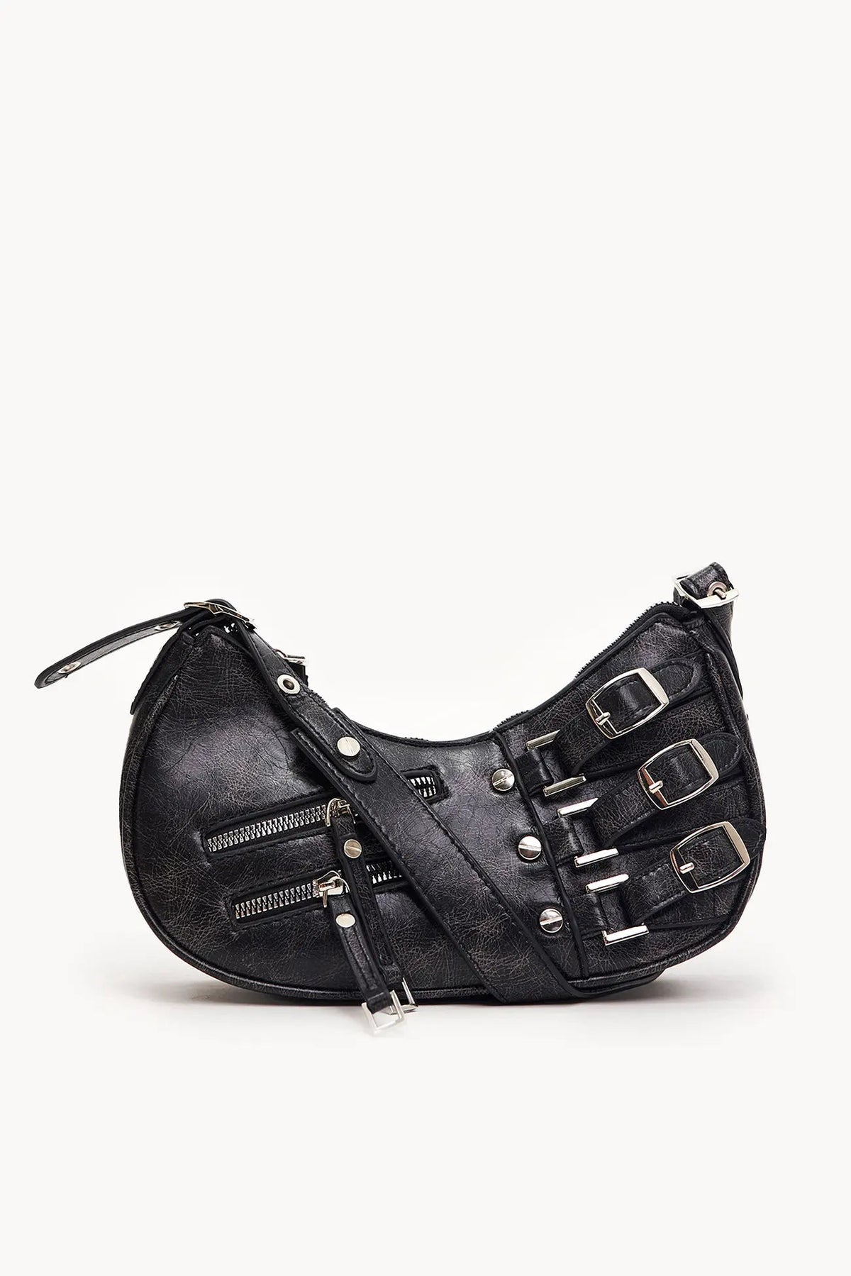 Statement Handtasche mit Schnallen Details
