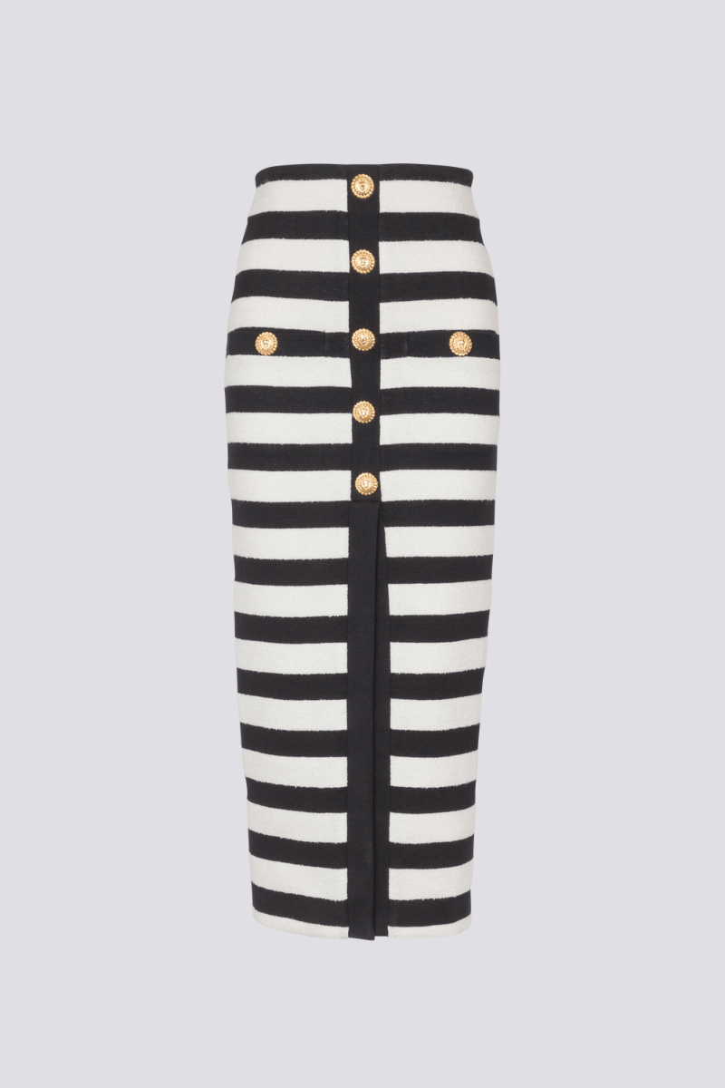 Elegantes gestreiftes zweiteiliges Kleid