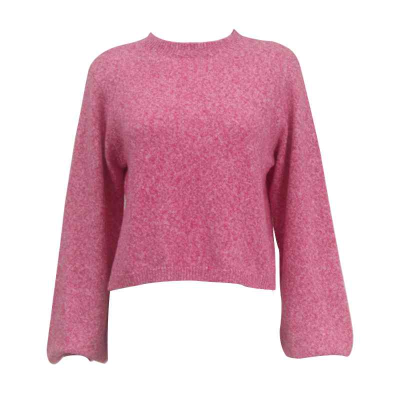 Texturierter Pullover mit Glockenärmeln