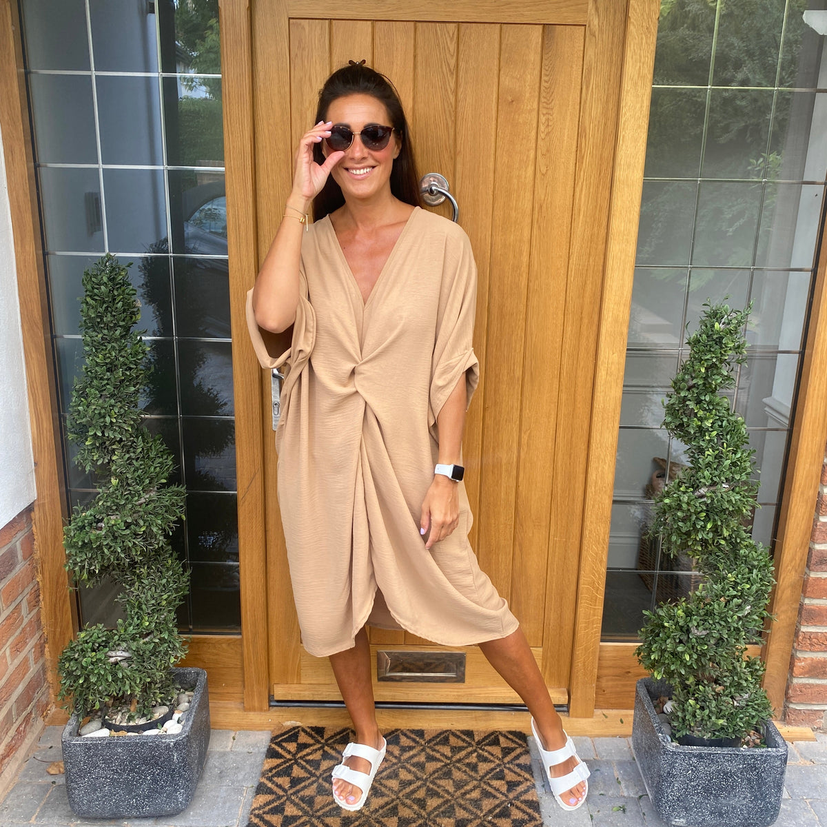 Tiffany Maxi Knot Dress - Blush Boutique Essex